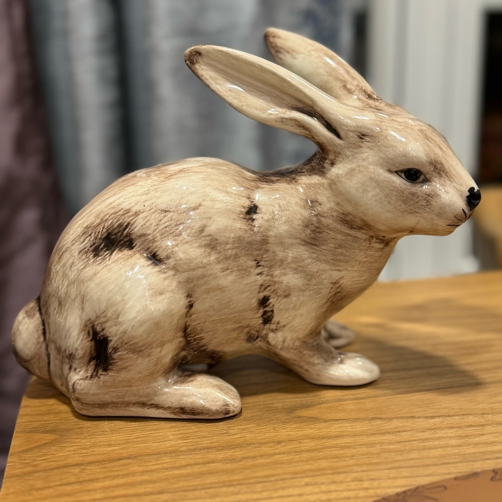 Vintage/ ceramic  Bonny  figurine with a distressed, hand-painted finish …